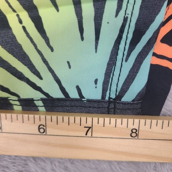 Hurley Mens 33 Board Shorts Swim Trunks Hawaiian Beach‎ Palm Tree Ocean Surf - Picture 11 of 12